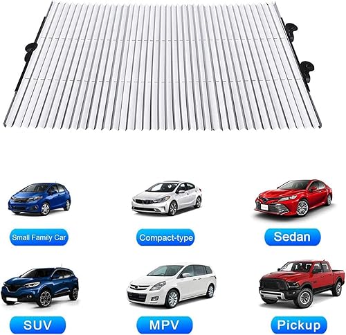 Miniatura 4 de Parasol para automóvil, cortina retráctil para automóvil con protección UV, parasol retráctil para ventana delantera del automóvil para mantener el