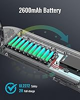 Vista 4 de Gyroor H40 Kids Electric Scooter with 180W Motor & LED Visible Display, 10 Mph, Colorful Lights, Adjustable Speed and Height, Electric Scooter for