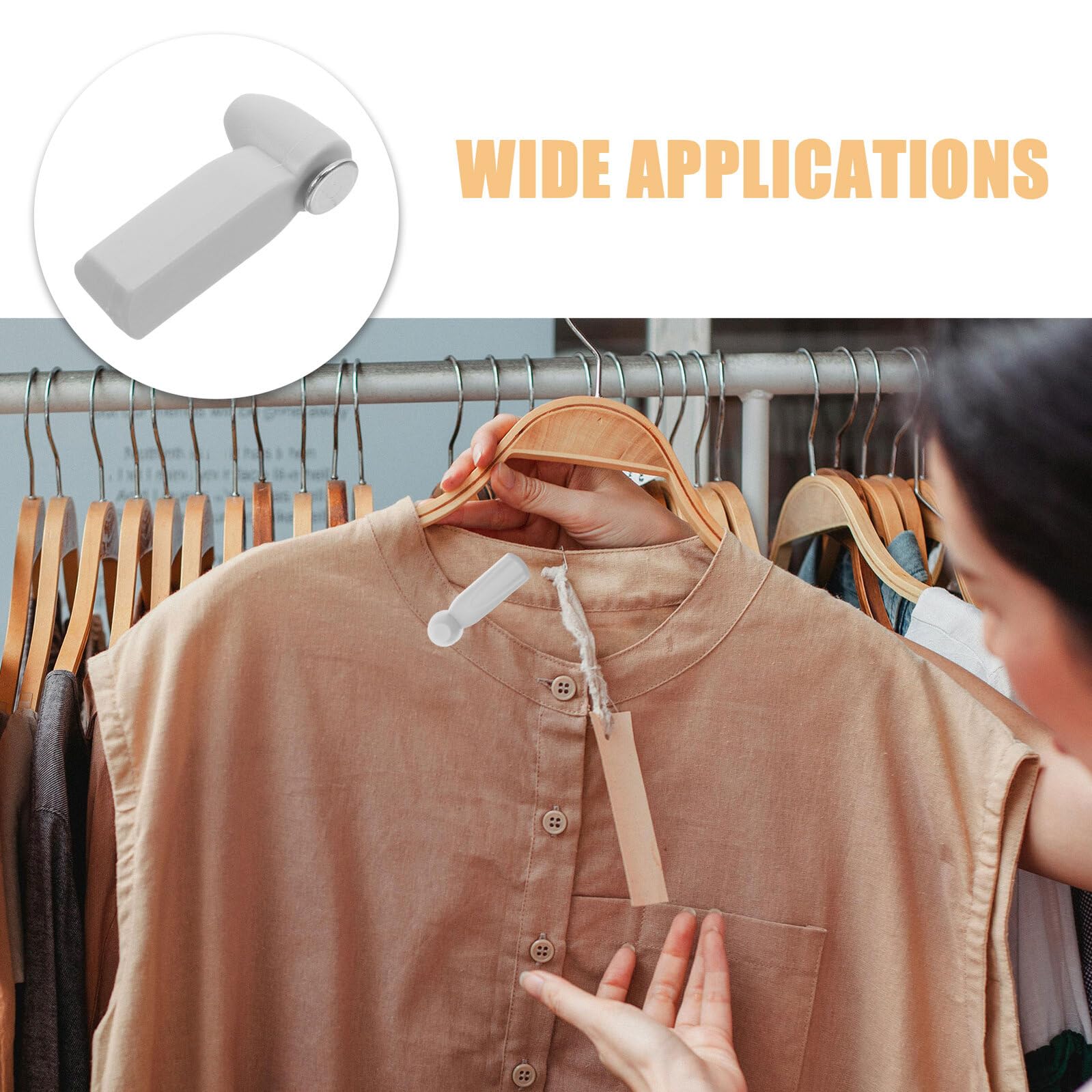 Healifty 40pcs Étiquettes de Sécurité Antivol en Alliage Abs Réutilisables avec Déverrouillage Rapide pour Vêtements et Chapeaux en Boutique ou Supermarché
