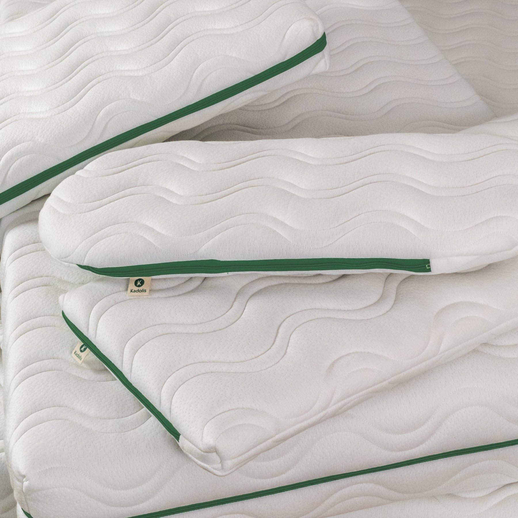 Kadolis Matelas Enfant 90x190x12 cm Aloe R Mousse Latex 2 Faces Couchage Housse Amovible Lavable OekoTex Fabriqué Espagne