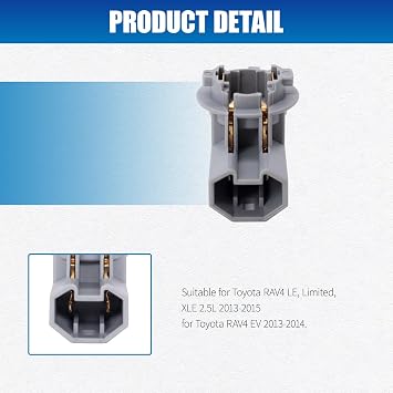 HiSport 2PCS 81275-12501 Tail Lamp Light Taillight Bulb Socket Sockets