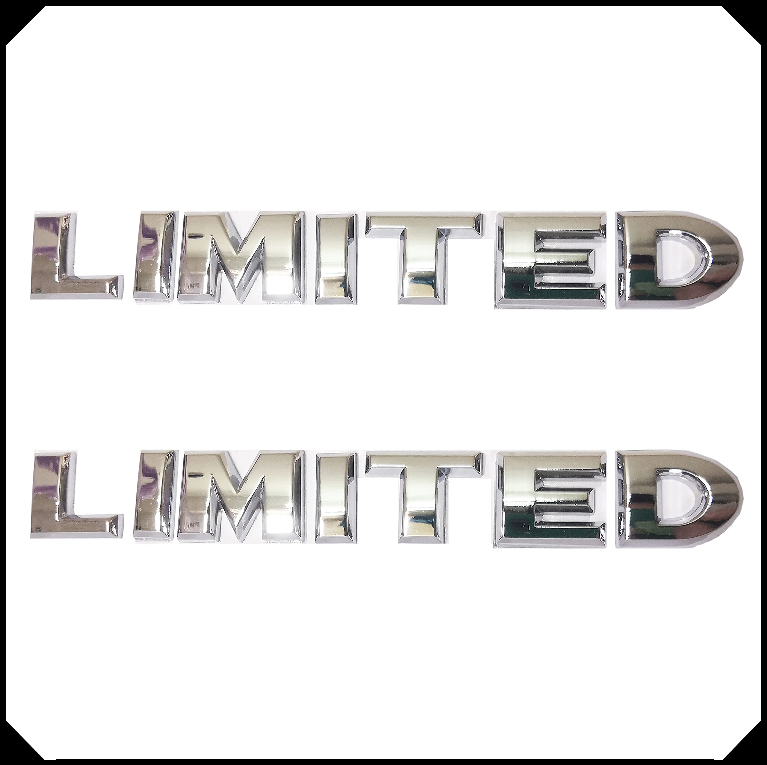 OnlyYou.X Chrome Limited Emblem Side Fender Auto Tuning Limited Badge Compatible with SUV 4WD Limited Metal 2 Packs