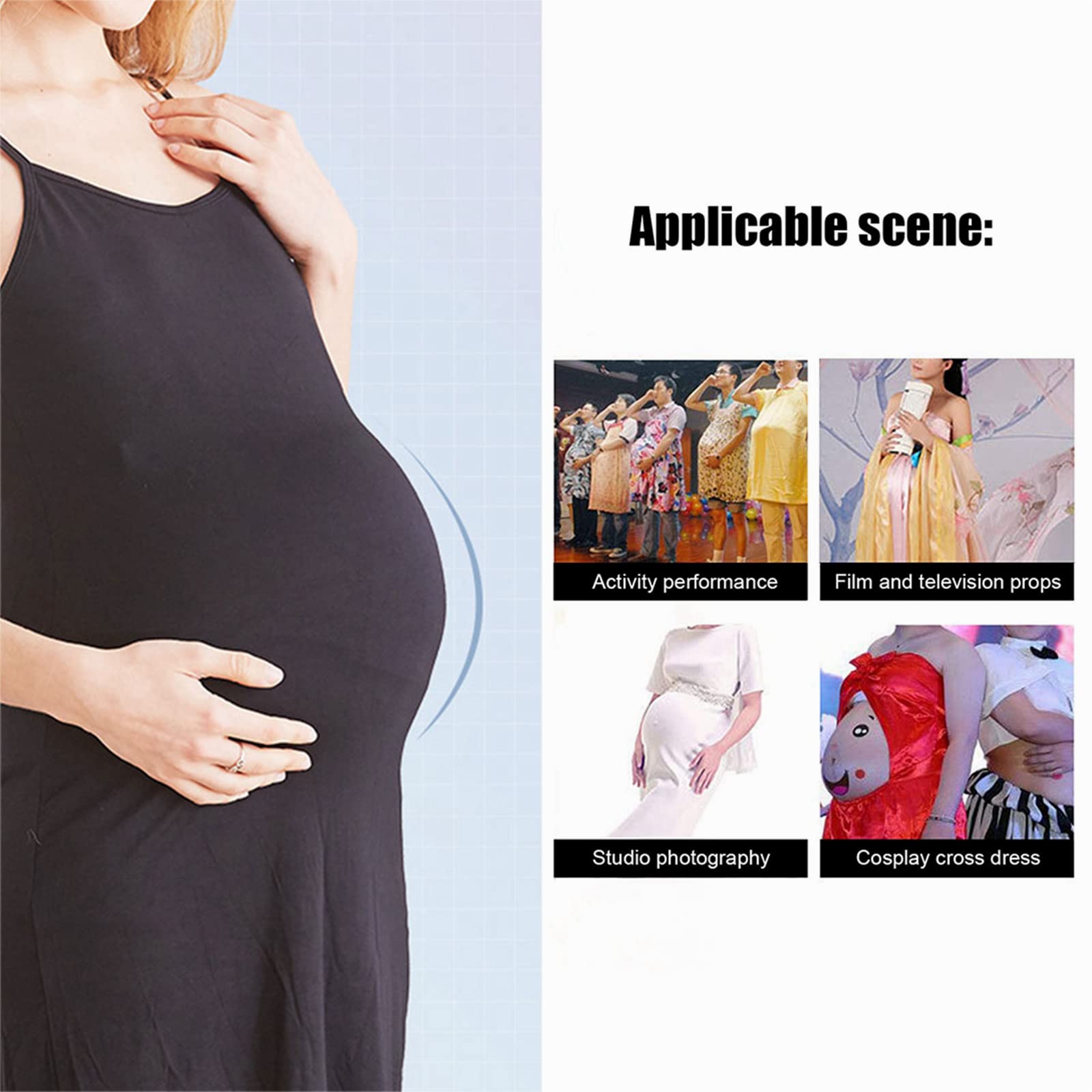 Gefälschter Schwangerschaftsbauch, Lebensechter Künstlicher Silikon-Schwangerenbauchbauch, Gefälschter Schwangerer Bauch für Schauspieler-Performance(M)