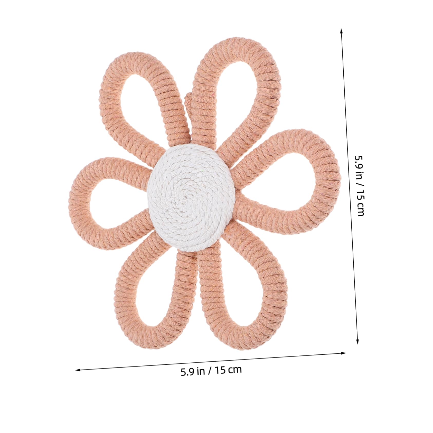 SOIMISS 6 Pièces Décoration Murale Fleurs Tissées pour Chambre Ornements Macramé pour Décor de Accessoires Fleurs Artisanales