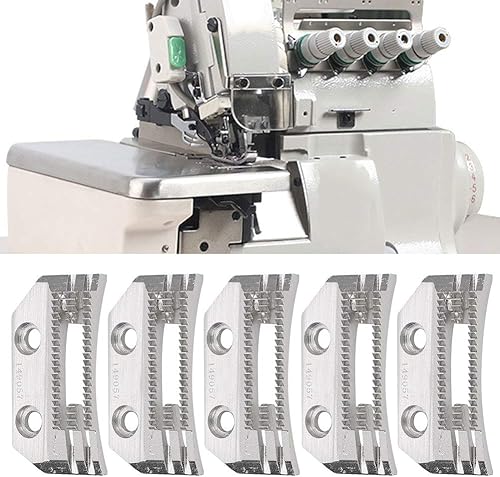 Miniatura 2 de Fdit 5 piezas de dientes de alimentación para máquina de coser en forma de E, dientes finos universales de doble fila para máquina de coser para