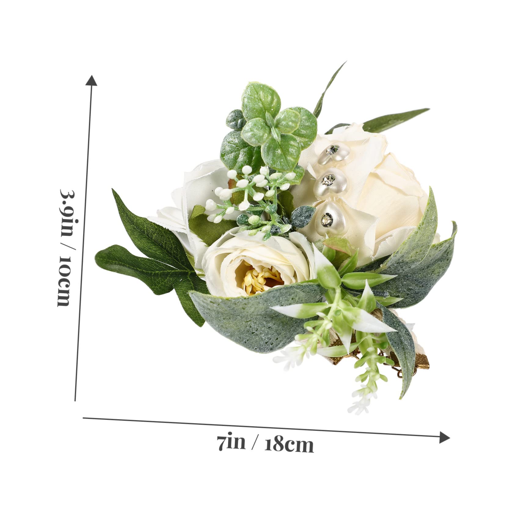 Alipis 5 Pz fiore del polso matrimonio per la sposa abito elegant decorazioni matrimonio braccialetto fiore damigella d'onore decorazione del della mano della sposa panno di seta