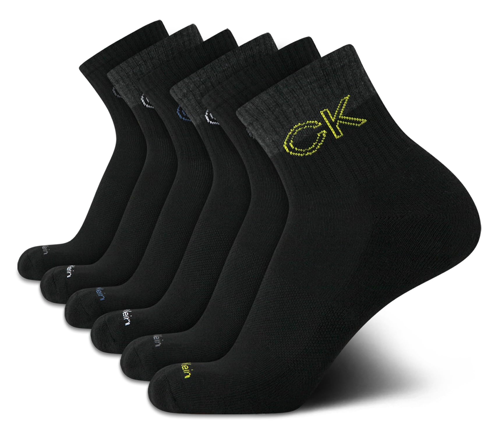 Calvin Klein Calcetines deportivos para hombre, paquete de 6 unidades, con soporte de arco