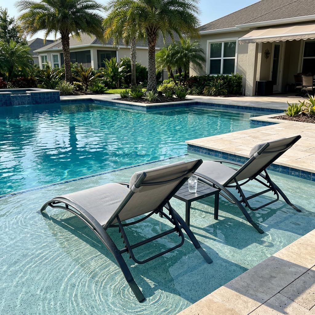 Amazon.com : PURPLE LEAF Patio Chaise Lounge Set of 3 Outdoor