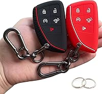 Vista 6 de TANDRIVE Funda para llavero de 2022-2025 2026 Chevy Silverado 1500 GMC Sierra 1500, 2024-2026 Silverado Sierra 2500HD 3500HD, silicona, paquete