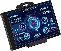Monitor de temperatura do computador do computador, 3.5in ips usb mini tela aida64 pc cpu ram monitor de dados do pc tela de exibição do painel do sensor para windows
