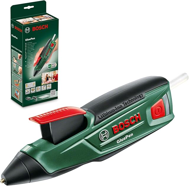 Bosch Home and Garden Cordless Hot Glue Gun GluePen (Micro USB Charger, 4 x Ultrapower Glue Sticks, 3.6 V, in Carton Packaging)