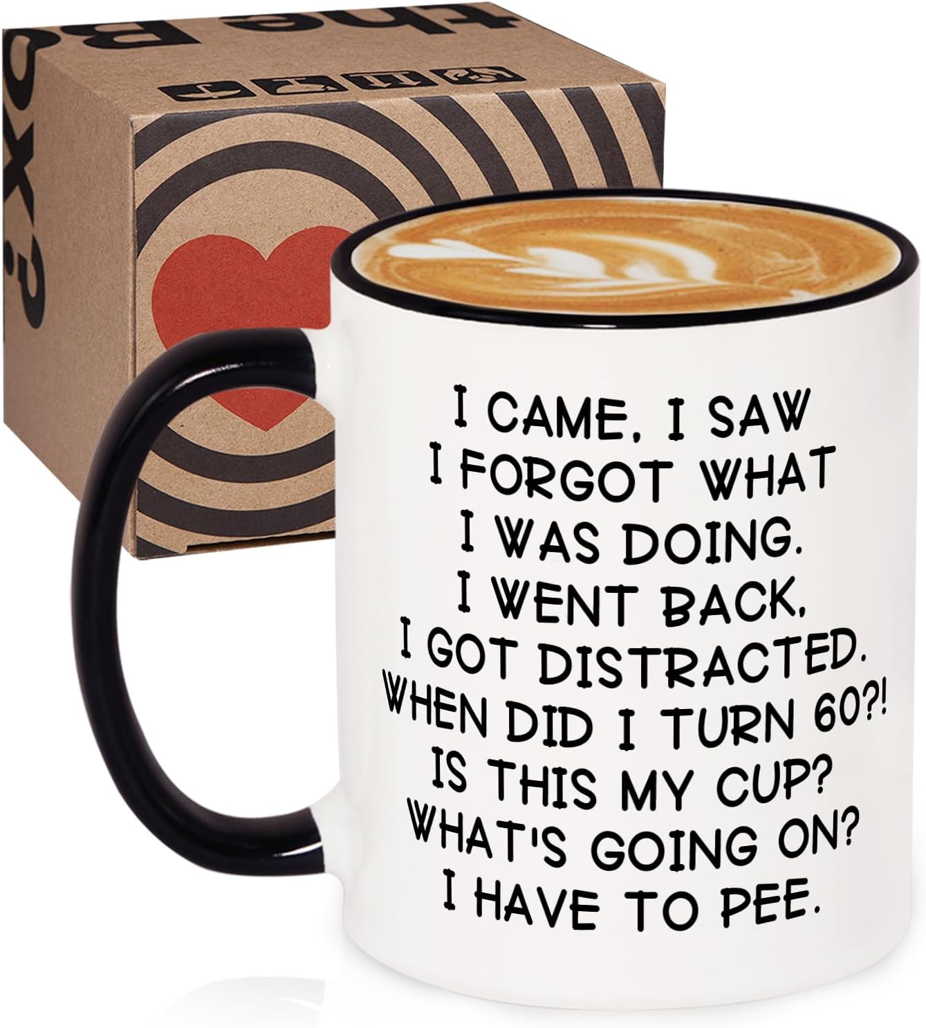 Shqiueos Funny 60th Birthday Gifts for Women Men Mug 11oz, Gag 60 Year Old Birthday Gifts for Her Him, 60th Bday Gift Idea for Mom Dad Sister Best Friends, 1966 Birthday Decorations Coffee Cup - Image 2