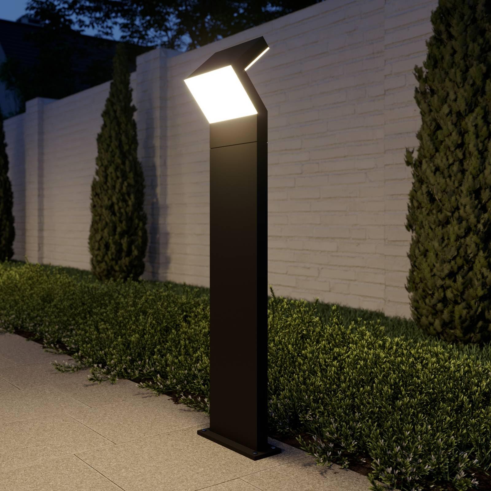 Arcchio Lampada LED da esterni (Moderno) colore Nero, in Alluminio lampadina inclusa lampioncino paletto luminoso lampada viale lampione