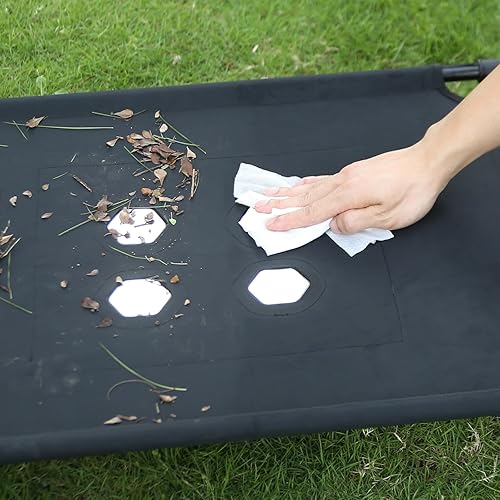 Miniatura 5 de Cama elevada para perros con 4 módulos de refrigeración, cubierta de PVC, base antideslizante y marco de acero inoxidable para perros, gatos y