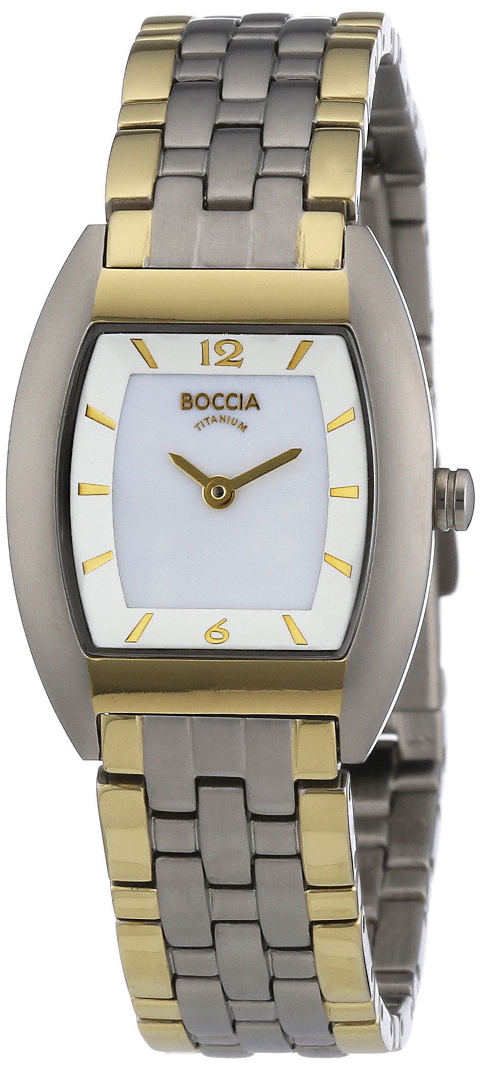 Boccia Titanium Damenuhr 3195-02 Bicolor Tonneau-Form