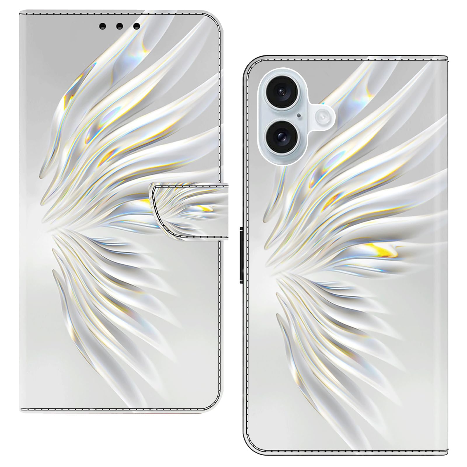 Coque iPhone 16 BOLELAW Étui Portefeuille en Cuir à Rabat - 8