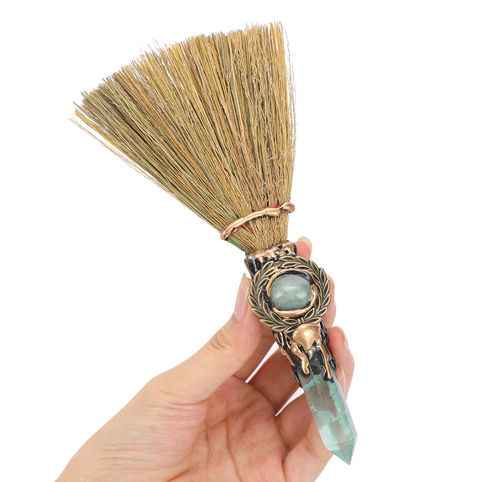 RENEMEGO Witch Broom Green Crystal