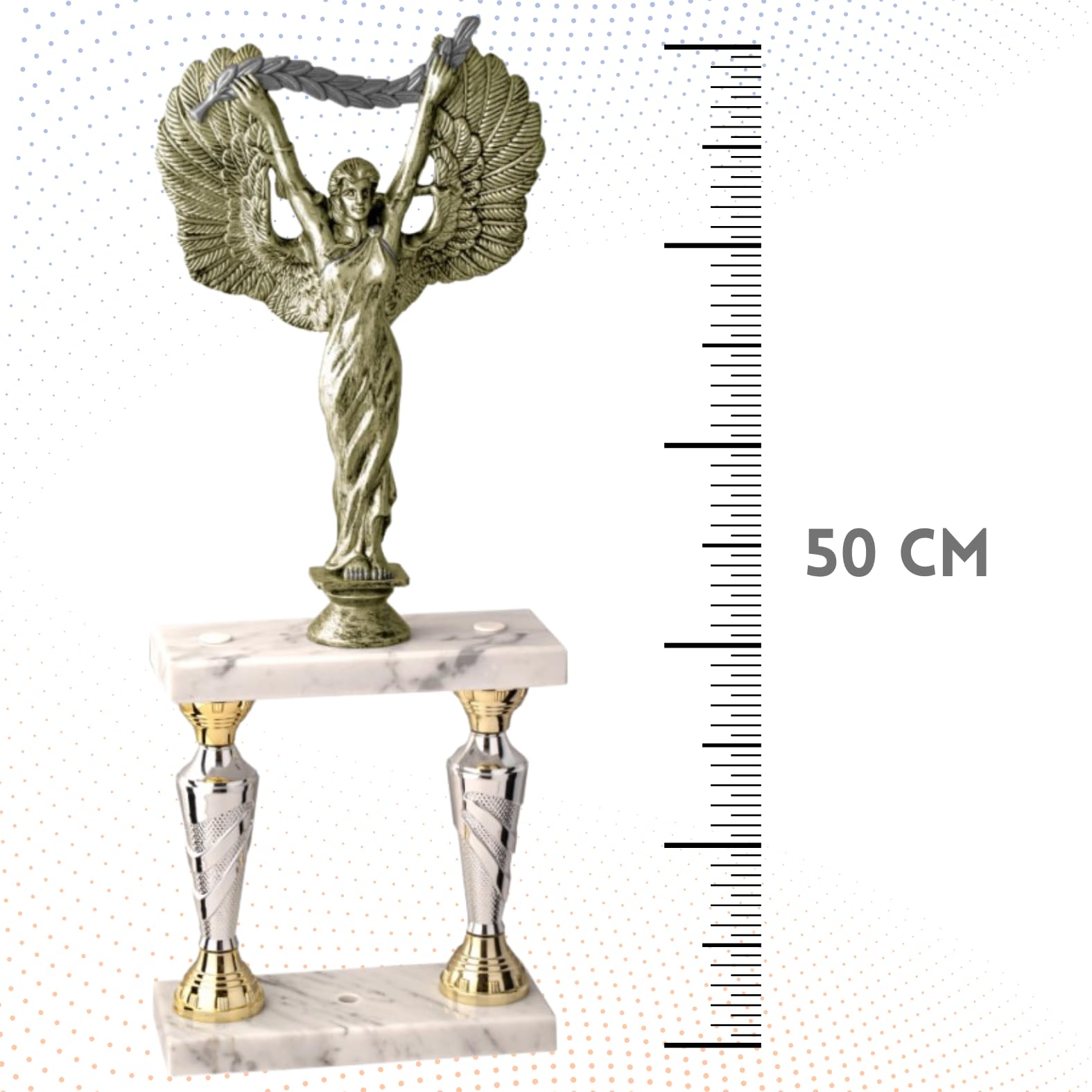 Coppa Trofeo Personalizzabile Grande a 2 Piani Varie Misure Calcio, Fantacalcio, Tennis, Padel, Basket Premiazioni Sportive ed Eventi con Targhetta Personalizzata cod 5.231