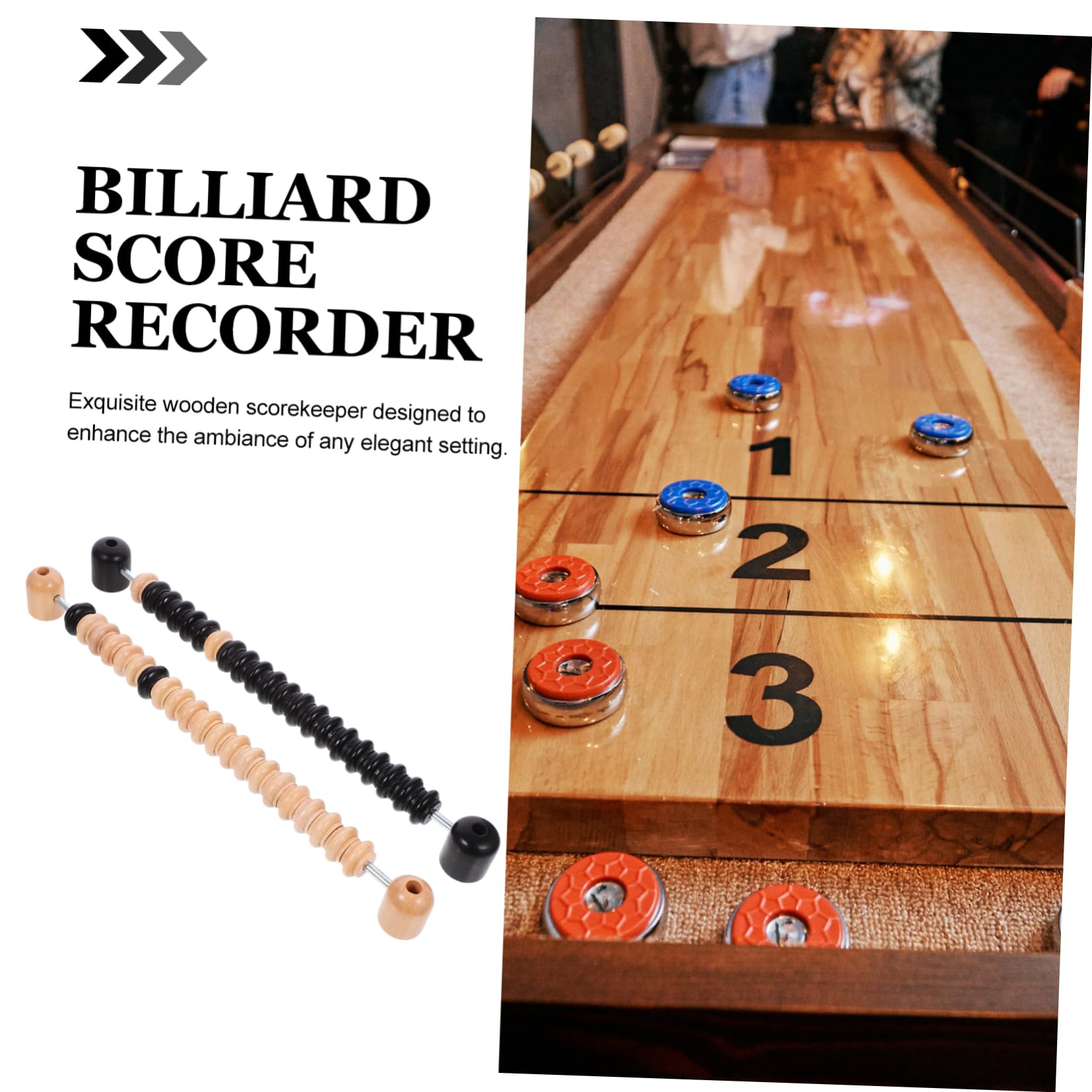 Contapunti in Legno per Shuffleboard da Tavolo, Design Ergonomico e Installazione Semplice, , Accessorio Elegante per Giochi da Tavolo
