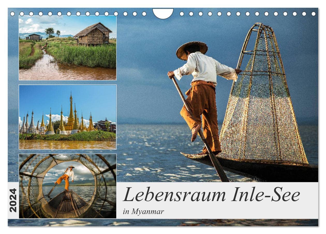 Inle Lake Habitat in Myanmar (Wall Calendar 2024 DIN A4 Landscape), CALVENDO 12 Month Wall Calendar