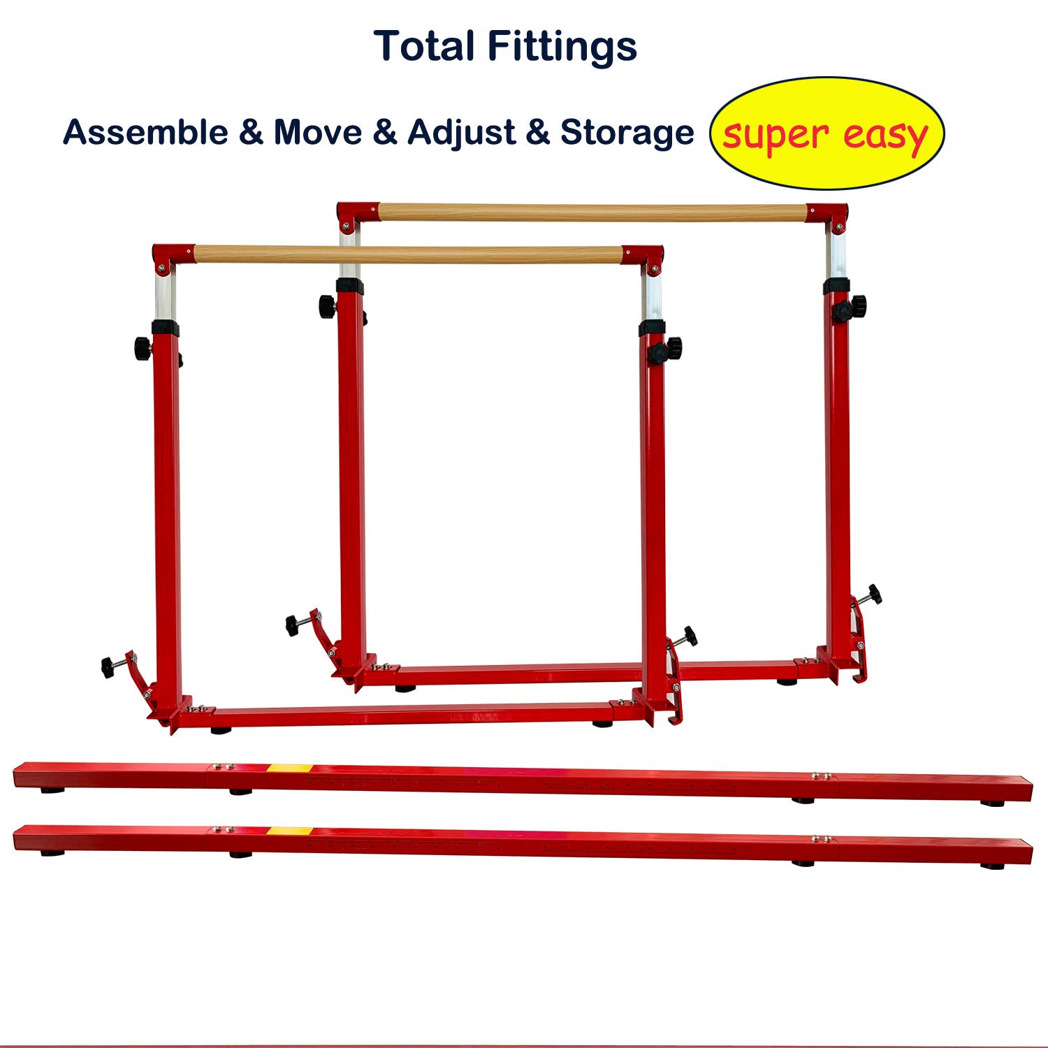 Buy MARFULA Gymnastics Double Horizontal Bar 3Play Parallel Bars Uneven