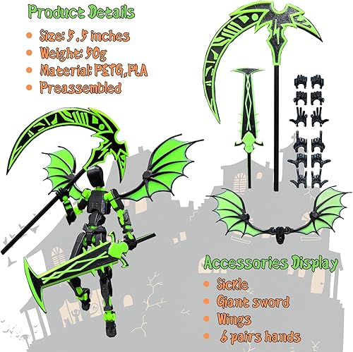 Miniatura 7 de Figura de acción T13 (montaje completado), figura de acción de robot Titan 13, figura de acción articulada de maniquí impresa en 3D, regalo de la