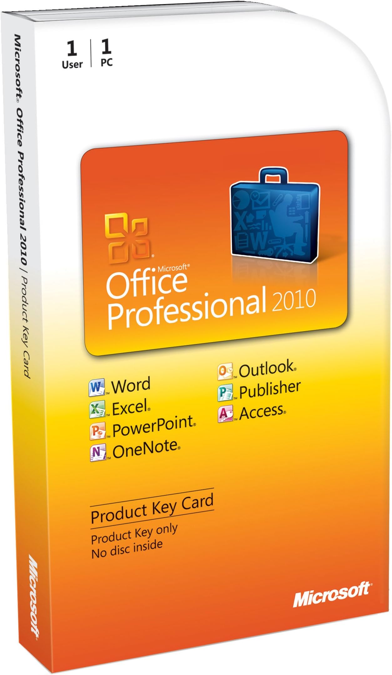 Microsoft Office Professional 2010 Key Card 1PC/1User [Old Version]