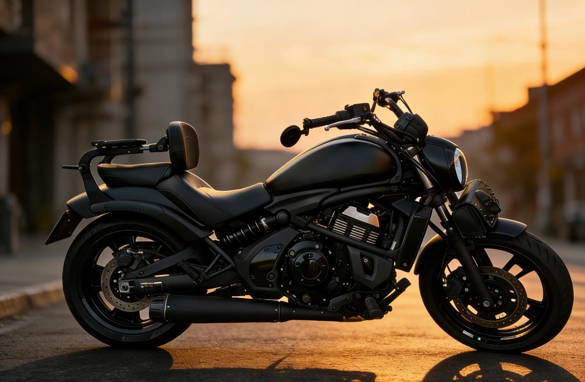 drążek Sissy z bagażnikiem Pasuje do Kawasaki 2015-2025 Vulcan S 650 EN650 VN650 regulowane składane oparcie kierowcy kierowcy Sissy Bar(Brown Pad Black Bar)