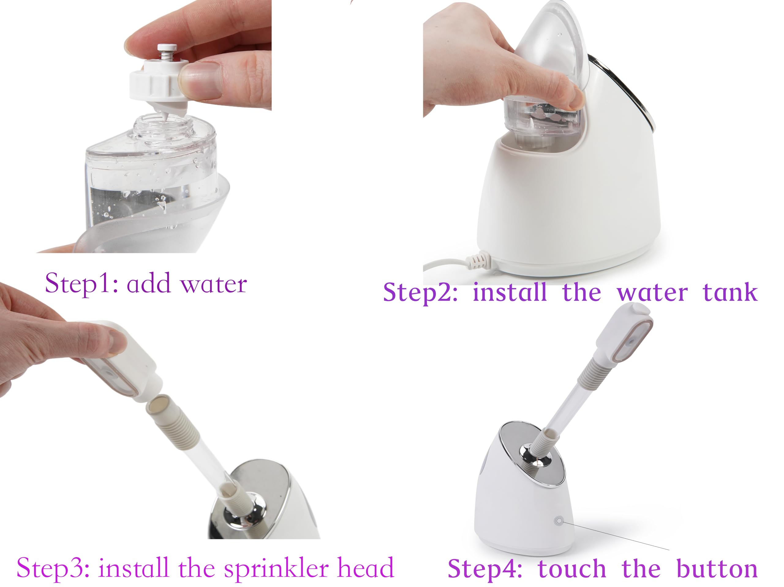 Vaporisateur facial extensible nano ionique 360 degrés humidificateur chaud nettoyage peau spa