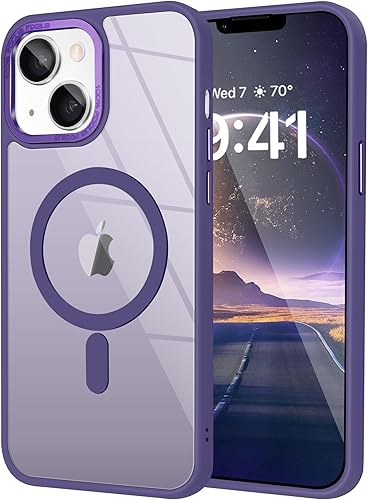 Casewind Funda magnĂ©tica para iPhone 14 y iPhone 13, probada en caĂdas de grado militar compatible con MagSafe, funda delgada translĂşcida mate para Casewind Funda magnĂ©tica para iPhone 14 y iPhone 13, probada en caĂdas de grado militar compatible con MagSafe, funda delgada translĂşcida mate para