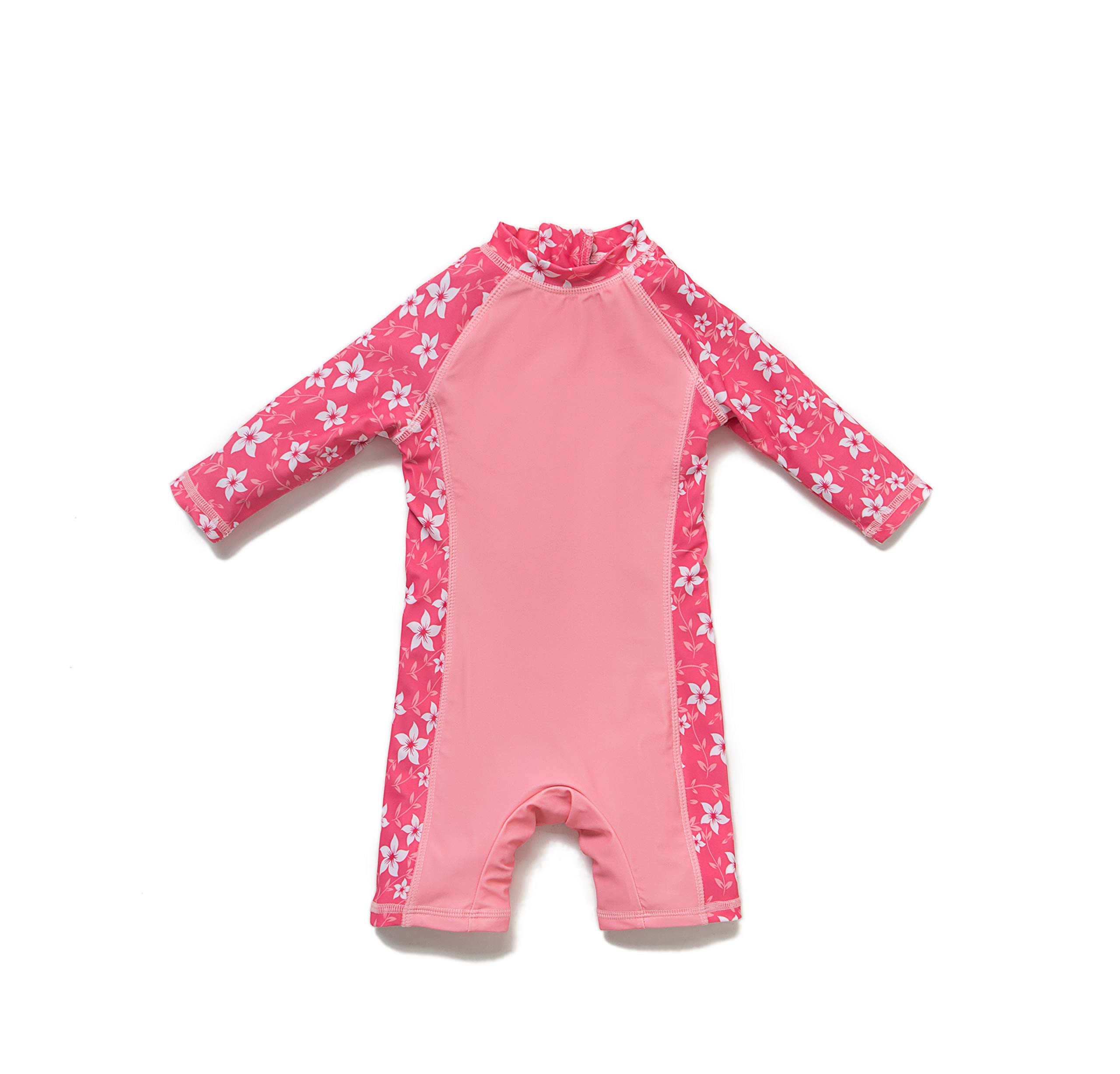 BONVERANO Traje de baño para niñas con protección UV UPF 50+ de una pieza con gorro para el sol