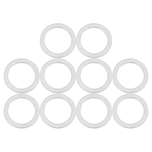 X AUTOHAUX 10 juntas de drenaje de aceite de coche M18 en tono plateado para Porsche 900-123-106-30