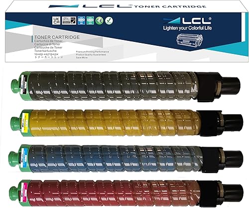 LCL Cartucho de tóner de repuesto compatible para Ricoh MP C3002 MP C3502 MPC3002 MPC3502-841735 841738 841737 841736 (negro cian magenta amarillo,