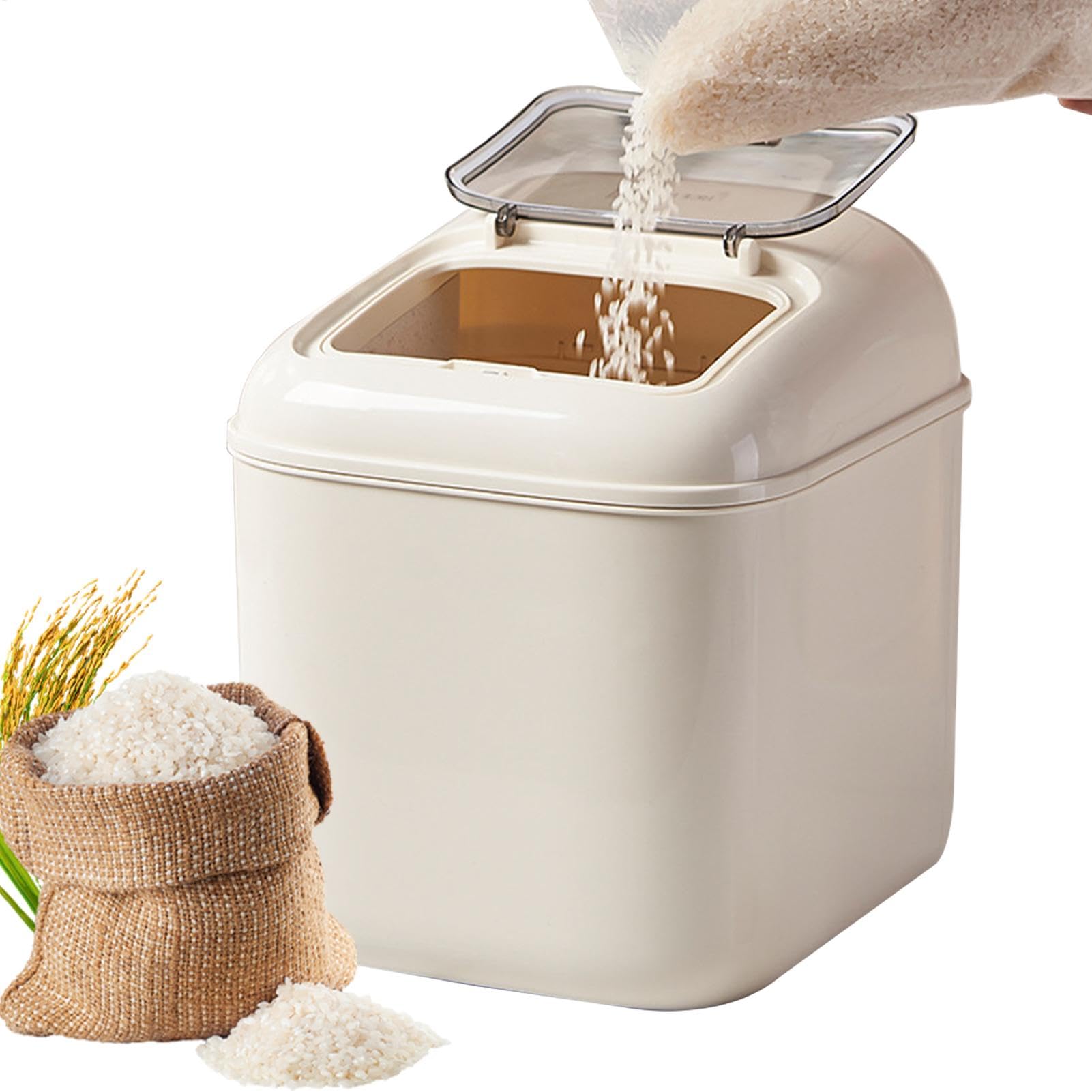 Dispenser di supporto per riso, contenitore di immagazzinaggio di riso,Contenitore per dispensa per la casa | Contenitore per alimenti da cucina per organizzazione di stoccaggio dispensa, scatola dis | Porta Riso Da Cucina per Dispensa Armadietto Frigorif
