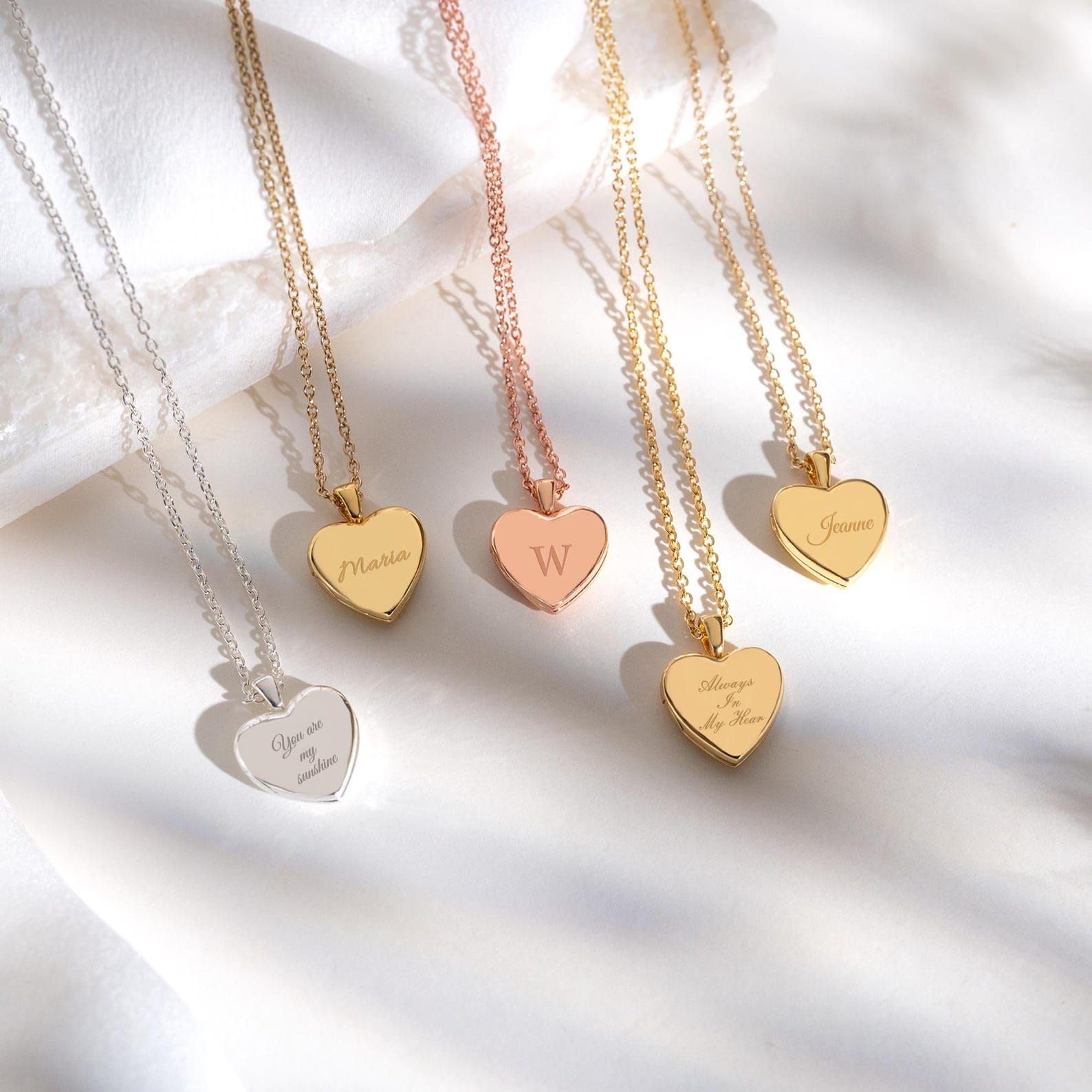 Oro cuore portafoto collana, personalizzato cuore portafoto collana con foto, commemorativo per lei, Festa della Mamma San Valentino per lei