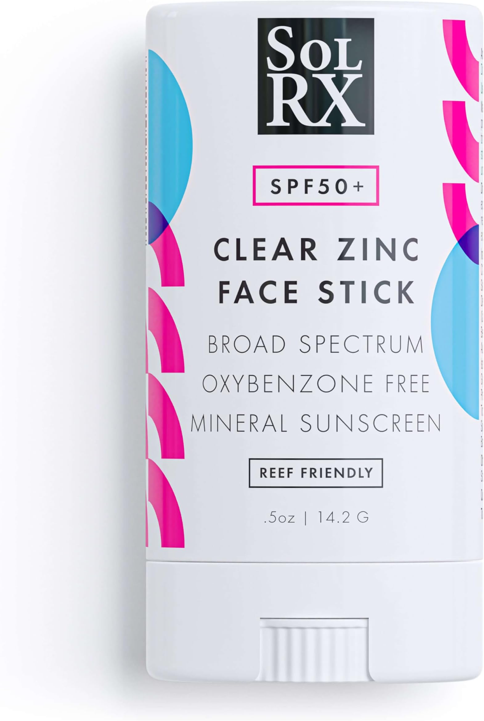 SolRX Zinc Stick SPF 50 Active Zinc Oxide Sunscreen for Face, 0.5 oz