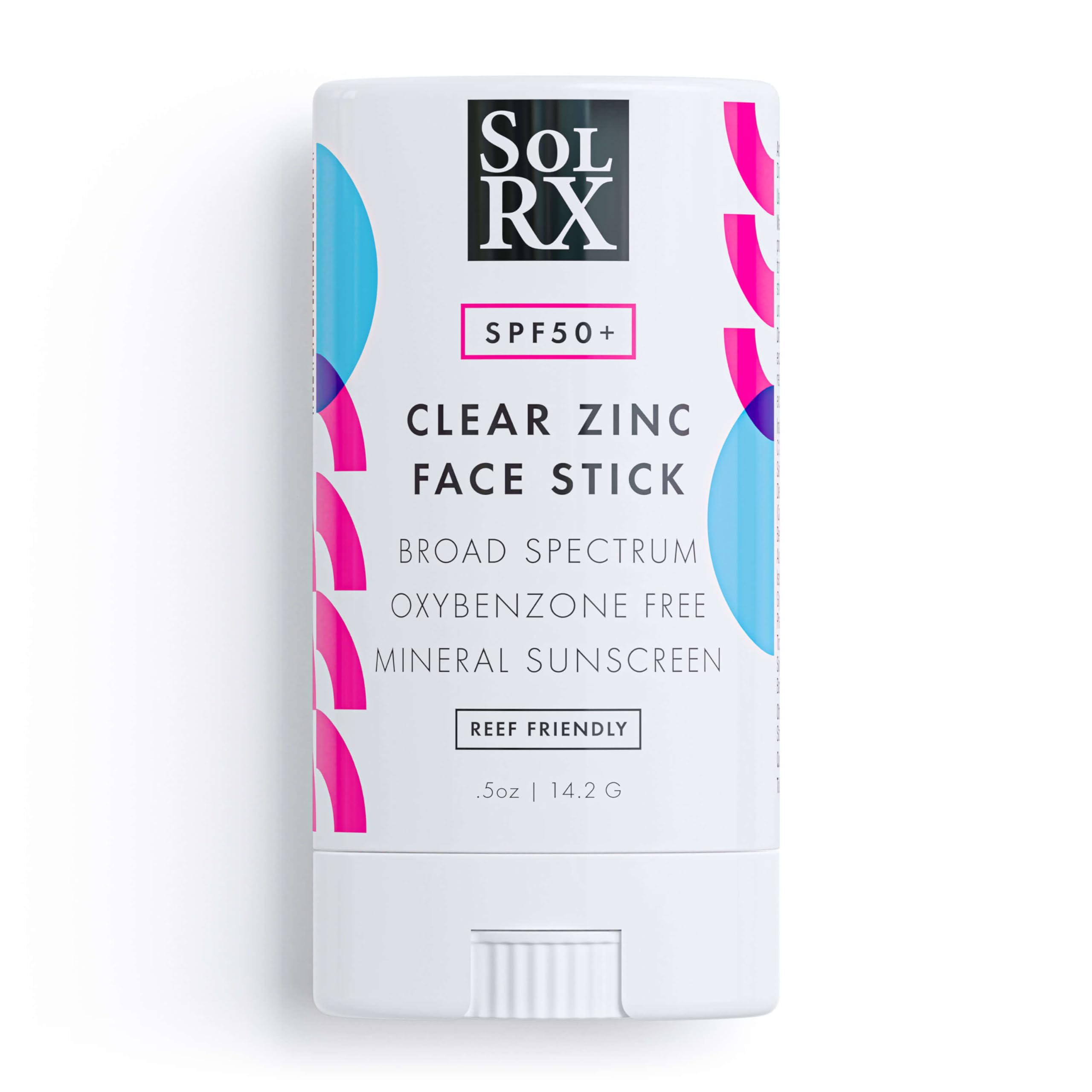 SolRX Zinc Stick SPF 50 Active Zinc Oxide Sunscreen for Face, 0.5 oz