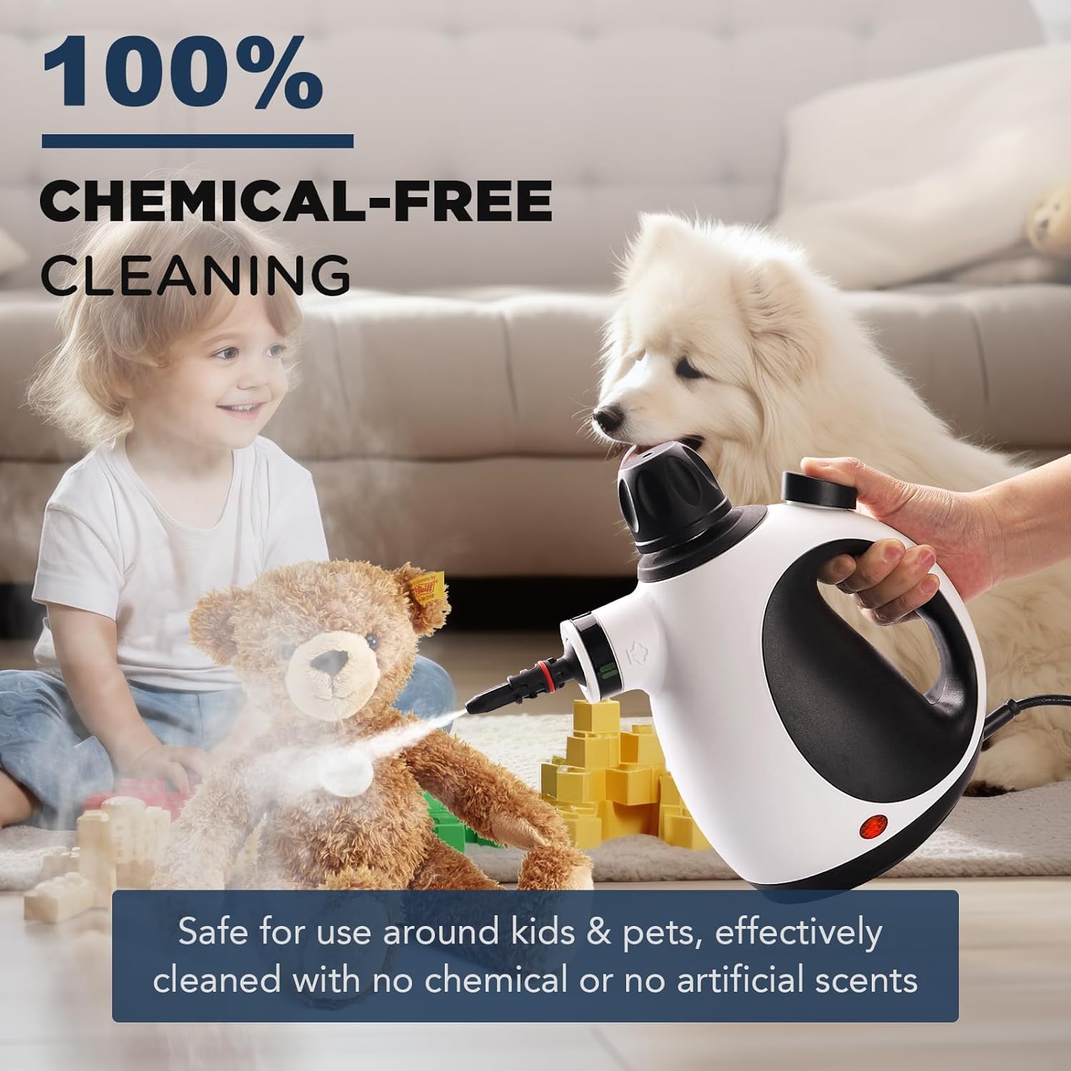 スチームクリーナー 多目的スチームモップ スチーム洗浄機 大特価スチームクリーナー、21ピースアクセサリーセット付き多目的