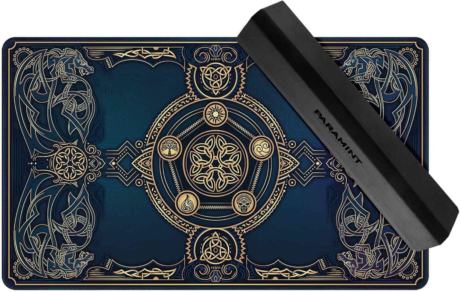 Royal Dragon Blast (Stitched) and Matshield Bundle - MTG Playmat - Compatible with Magic The Gathering Playmat - Original Play Mat Art Designs & Accessories