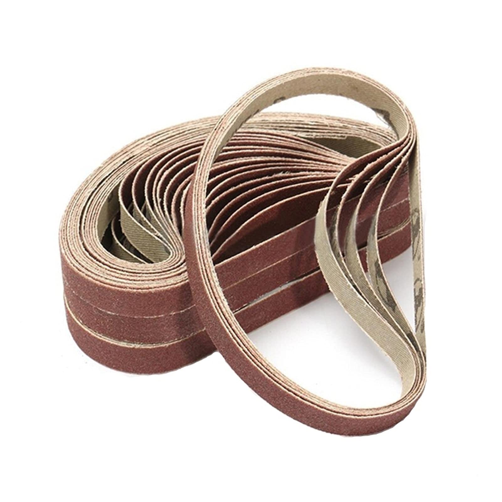 Schleifband, Schleifband, Sandband, 10 Stück 15 x 452 mm Schleifbänder, Körnung 40–600, Schleifpapier, Schleifbänder for Bandschleifer, Schleifwerkzeug (Körnung: 80, Größe: 15 x 452 mm) ( Color : 600