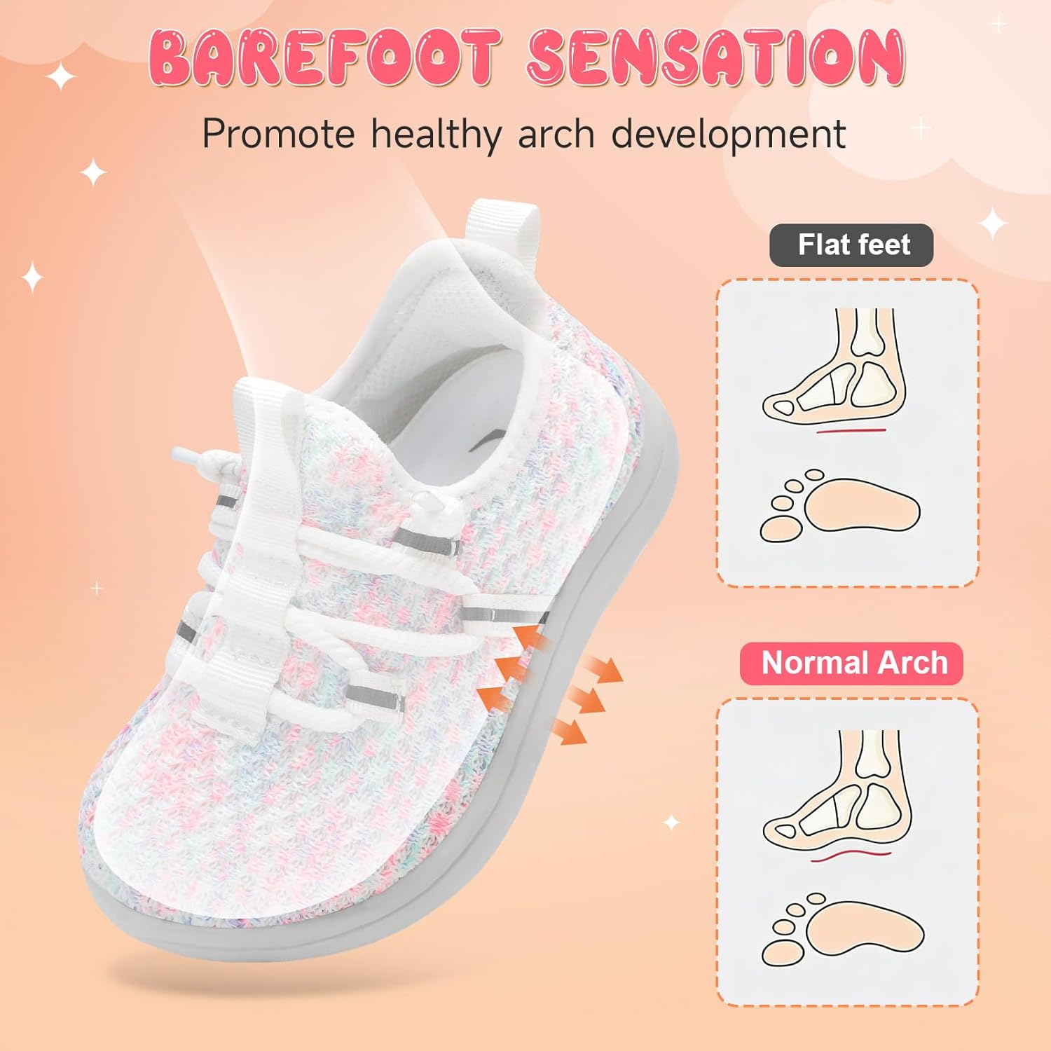 L-RUN Toddler Shoes Barefoot Boys Girls Wide Walking Shoes Kids Zero Drop Minimalist Slip on Tennis Sneakers Outdoor - Image 6