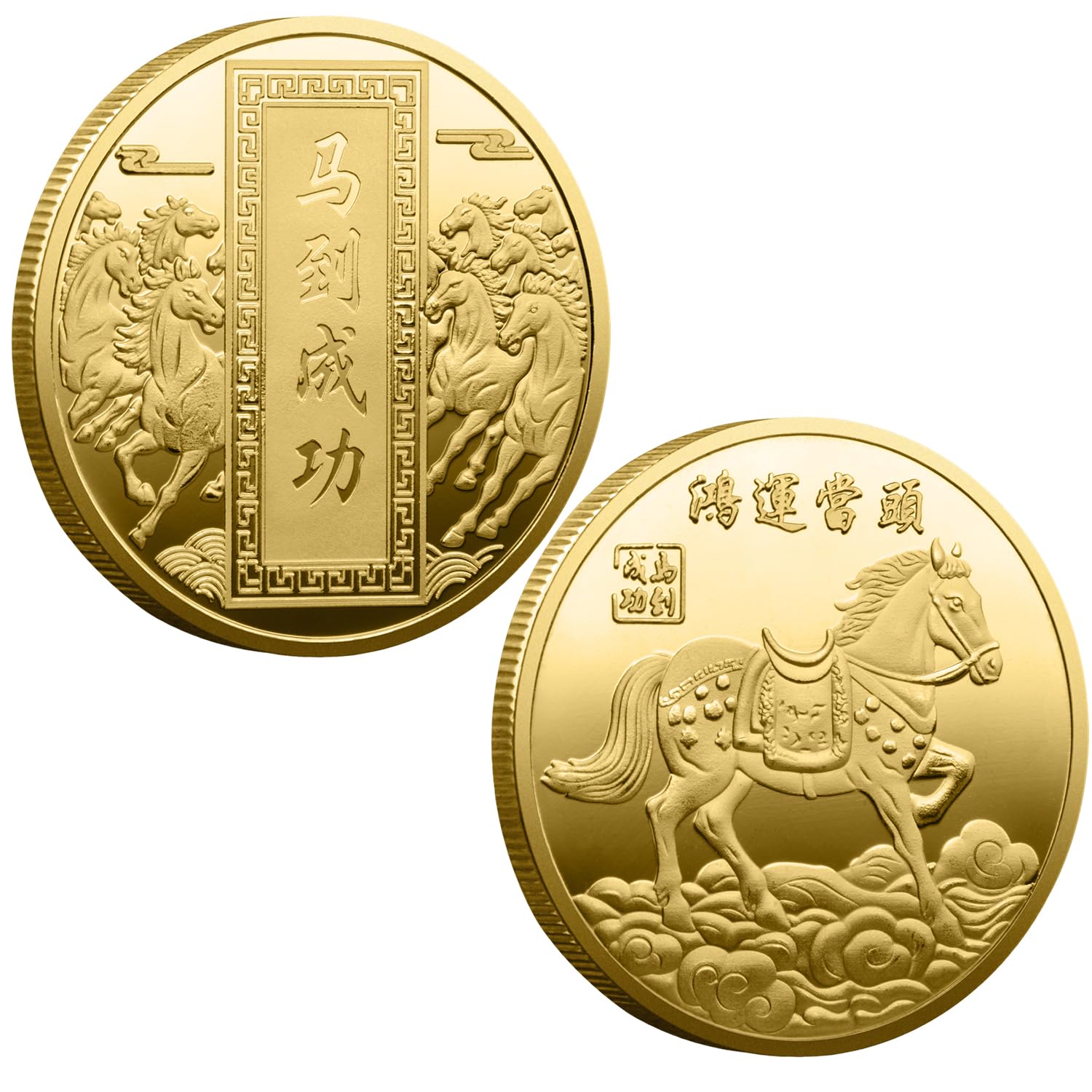 Horse Year of 2026 for Luck Challenge Coin,Feng Shui Decoration,Win and Succeed Immediately Upon Arrival Blessing Lucky Coin,Lottery Ticket Scratch Tools,Lucky Coin 1.57 Inch