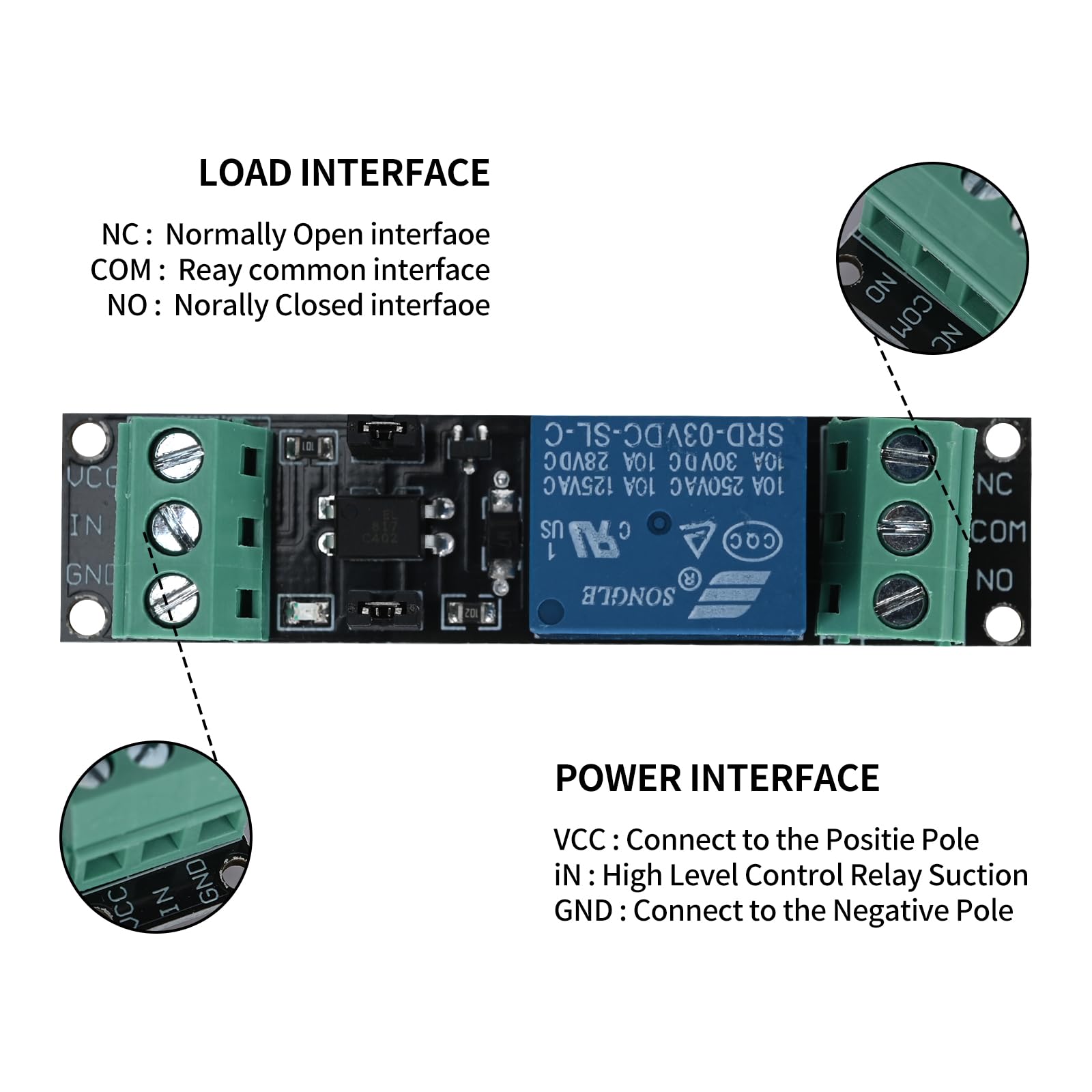 5er-Set 3V/3,3V Optokoppler-Relais-Modul, 1-Kanal Mit 10 A Schaltleistung – Für ESP8266 & Co., Isolierte Steuerplatine Mit Überbrückungskappen – Einfache Montage
