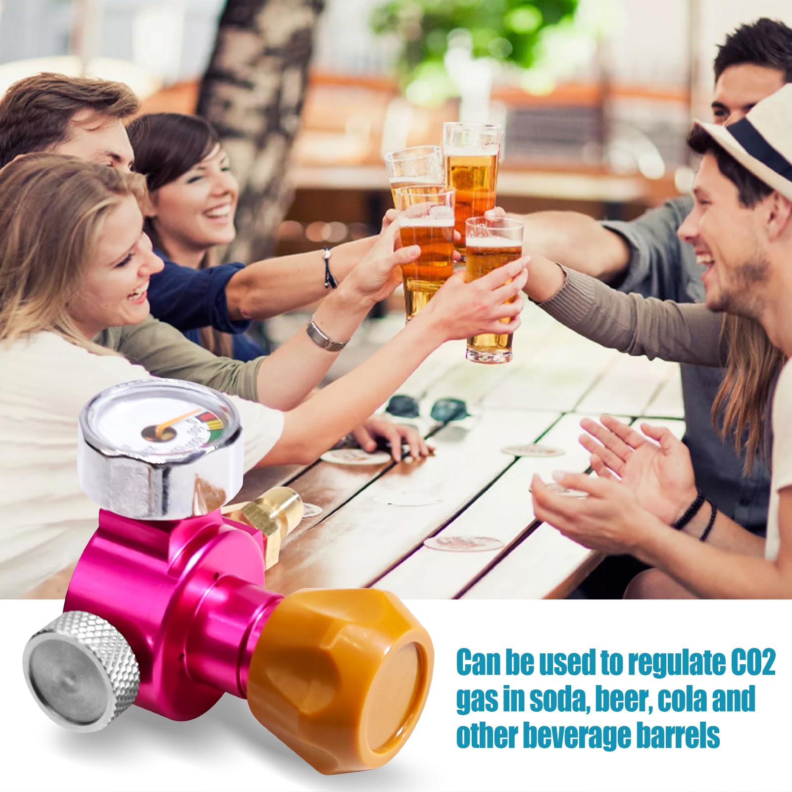 Adattatore rapido CO2 per acqua gassata, compatibile con Sodastream Duo/Terra/Art, adattatore per trasferimento bottiglie di CO2 con manometro da 2000 psi