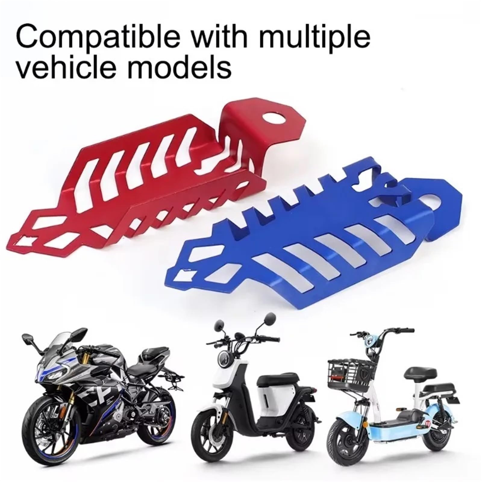 Copri Forcella Forcelle Moto Copertura protettiva per ammortizzatore per moto, forcella anteriore e posteriore, per scooter fuoristrada(4pcs Red)