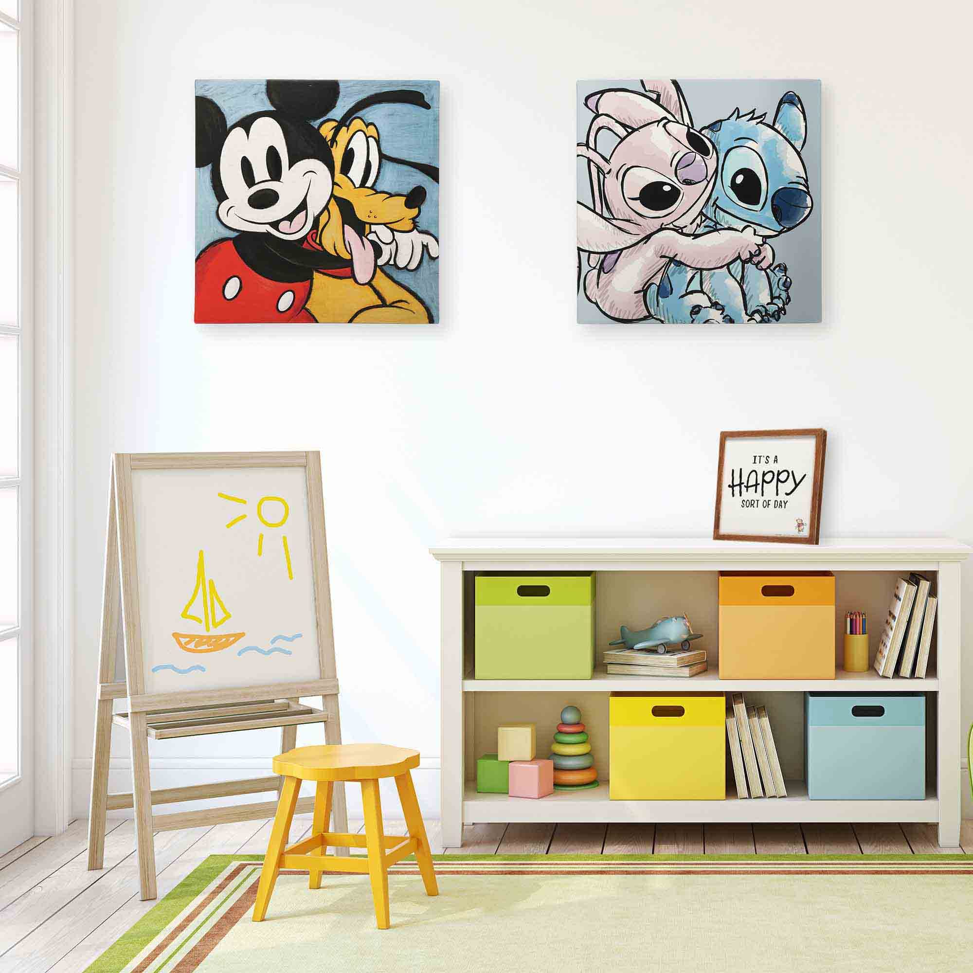 Amazon.com: Disney Mickey Mouse and Pluto Gallery Wrapped Canvas