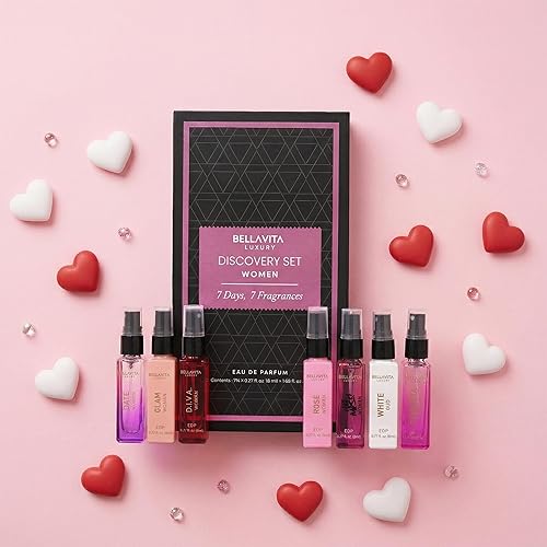 Miniatura 3 de BellaVita Luxury Set de Descubrimiento de Perfumes para Mujeres (7x8ml)  Mini Set de Regalo de Perfumes para Mujeres con Rosa, OUD y Pimienta