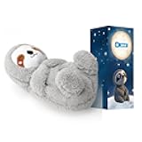 Breathing Stuffed Animal,Soothing Stuffed Animal for Anxiety Relief with Realistic Breathing Motion, Calming Music, Gentle Lights,Machine Washable,Ideal for Baby Adult and Relaxation(Sloth)