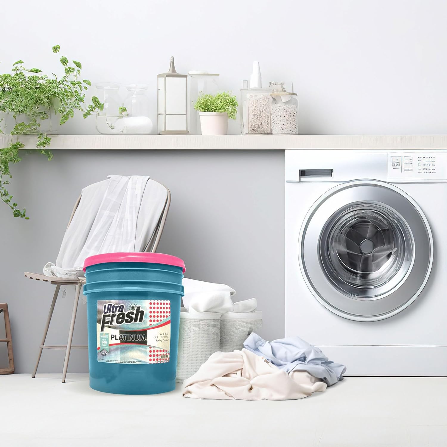 Ultra Fresh Liquid Laundry Fabric Softener, Platinum, 5 Gal, Spring Fresh - Household Cleaning Supplies and Accessories for Clothing and Fabrics