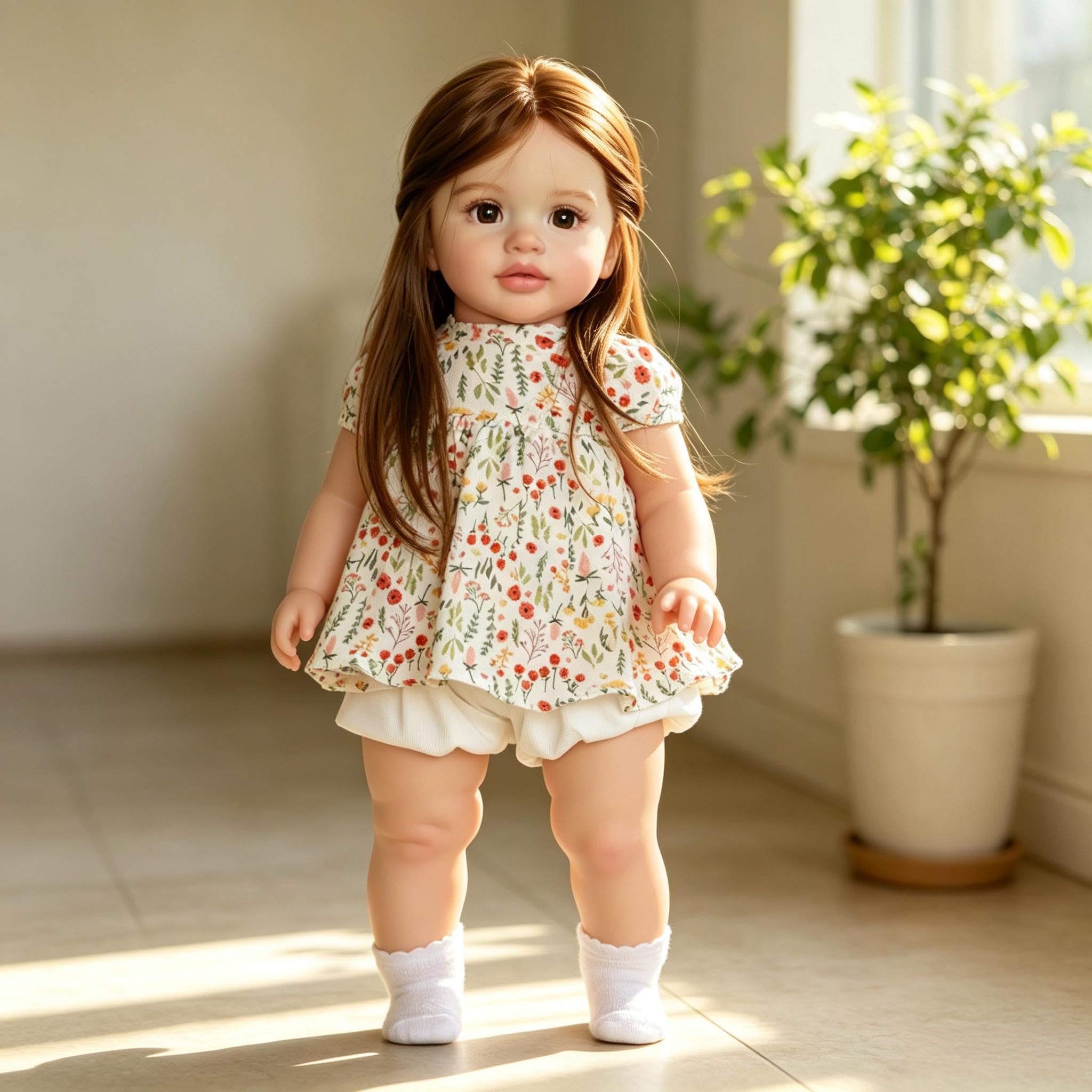 RXDOLL Realistyczne lalki Reborn Baby Dolls Girl Pippa, duży rozmiar Reborn maluch, miękka tkanina winylowa, realistyczna mała dziewczynka, która wygląda jak prawdziwe życie lalki niemowlęce z